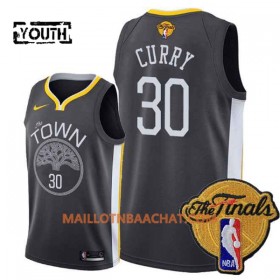 Maillot NBA Golden State Warriors Stephen Curry 30 Black Town 2018 NBA Finals Patch Nike Swingman - Enfant